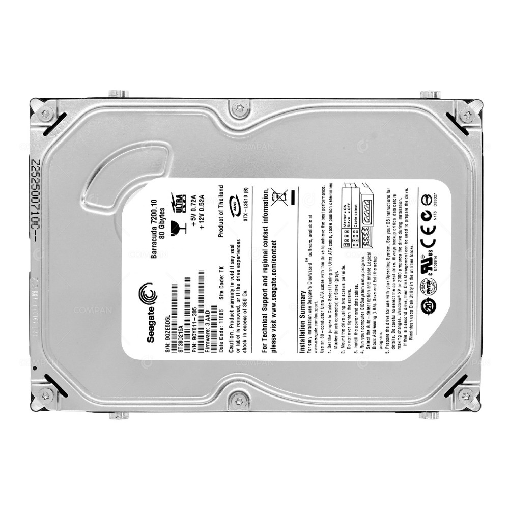 ST380215A SEAGATE 80GB 3.5 LFF 7.2K ATA 2MB CACHE HARD DRIVE 9CY011-305